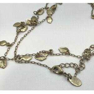 Lia Sophia‎ Gold-Tone Leaf Charm Necklace 38"-41"